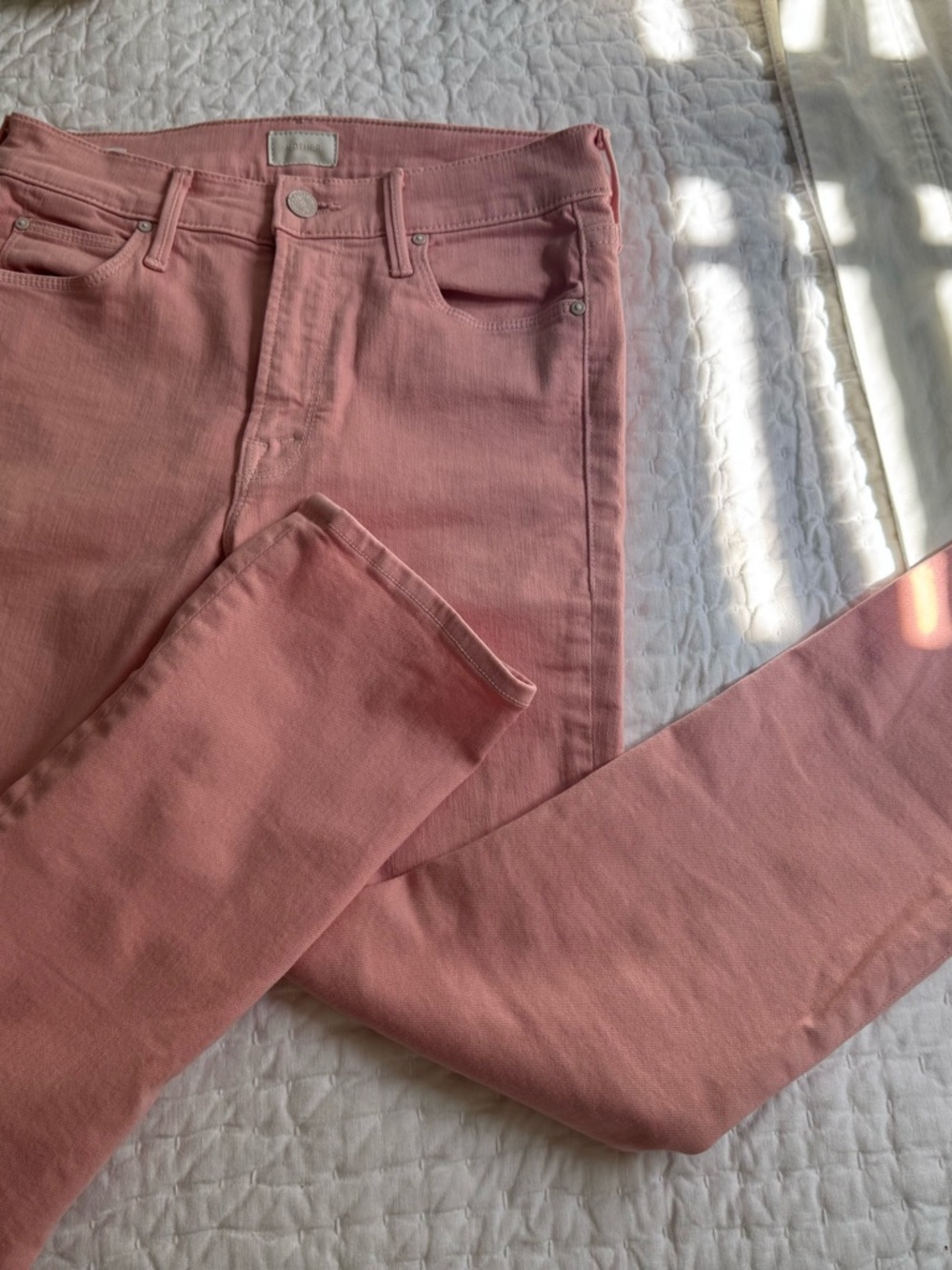 MOTHER Skinny Jeans in Dusty Pink